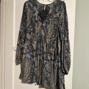 Free People Flowered Tunic Medium